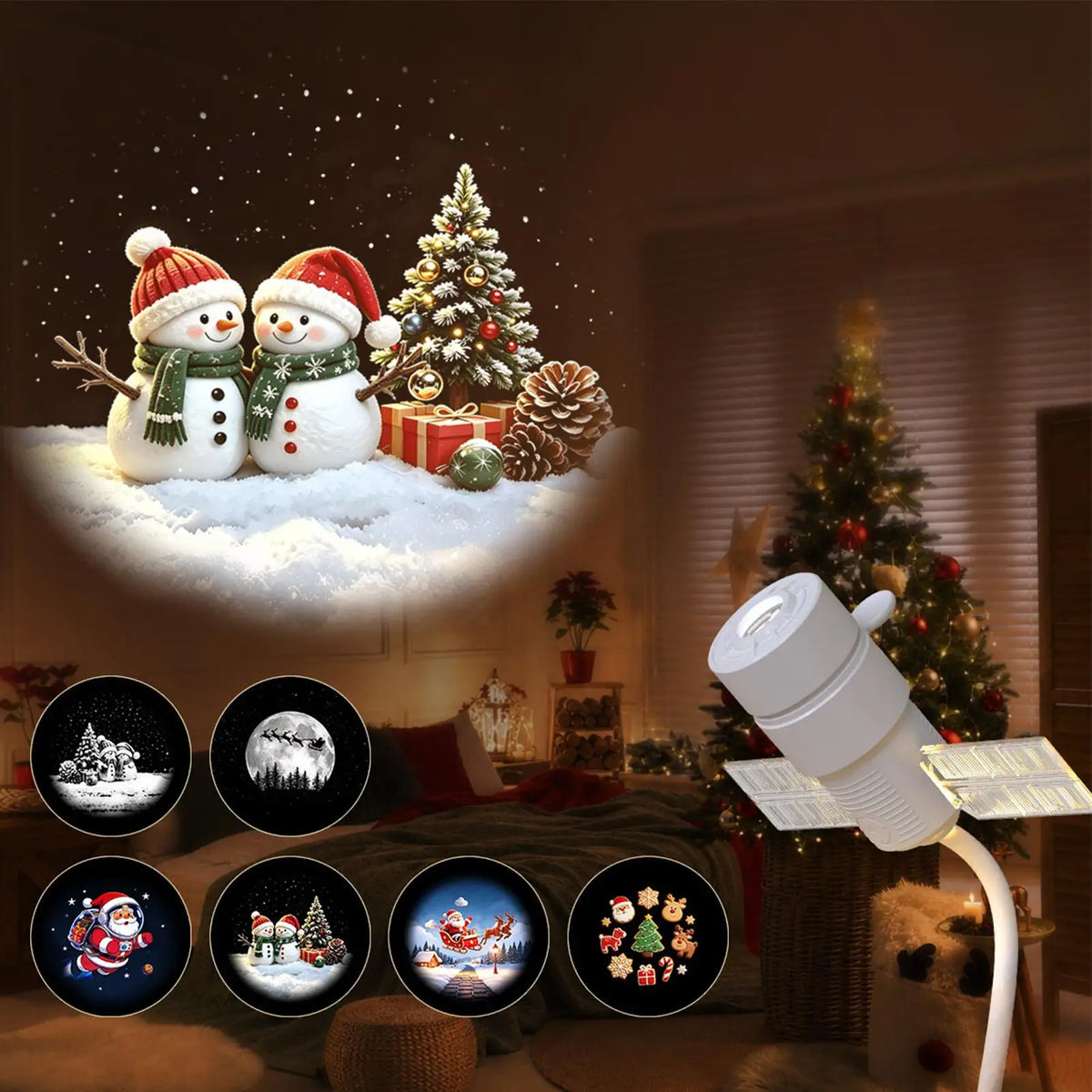 Christmas Projector Lights Indoor USB Powered Plug And Play Galaxy Light Festive Lamp Projector Home Decor For Kids Adults Home