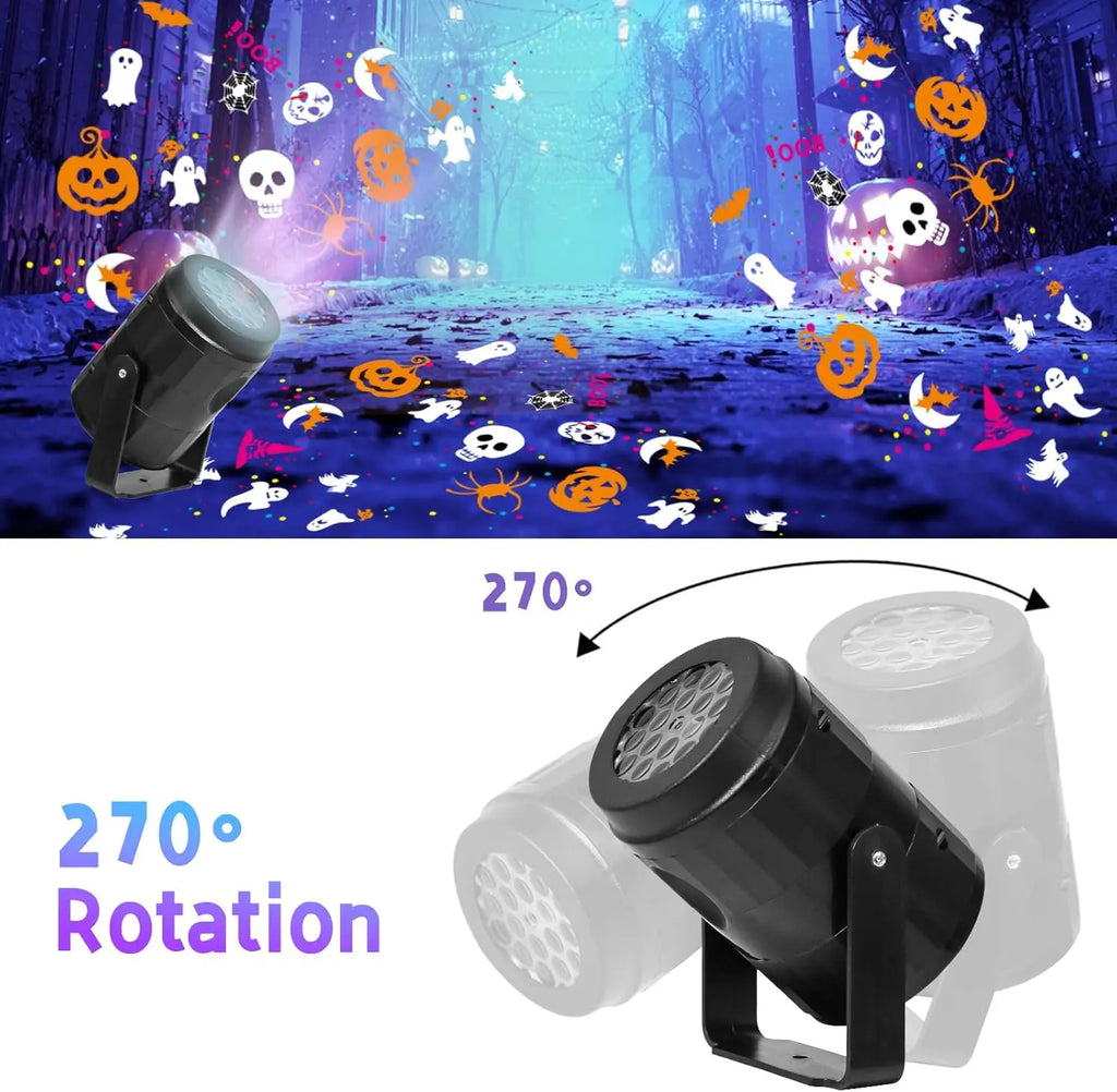 Holiday Projector Light USB Snowflake LED Laser Lamp Halloween Christmas Party Outdoor Indoor Decor Atmosphere Light