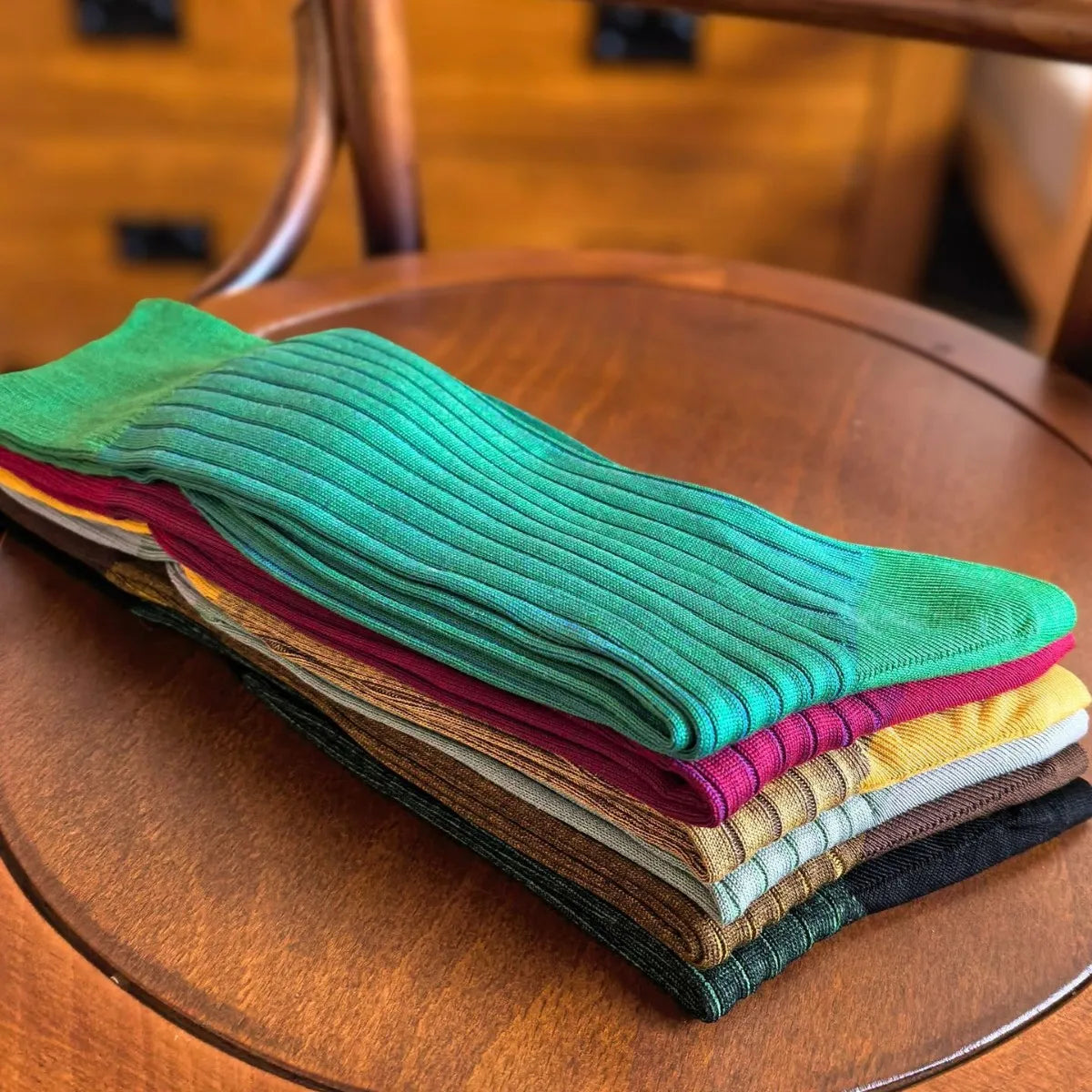3 Pairs/Lot Man Socks Cotton Striped Business Breathable Silk Socks Autumn and Winter Formal Dress Sock