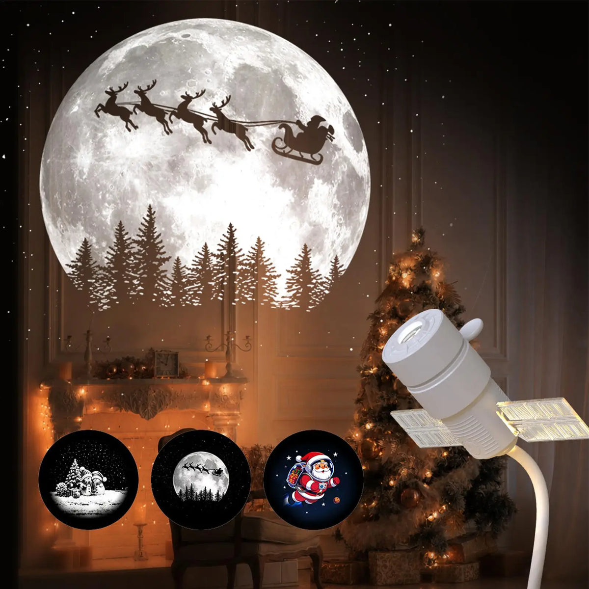 Christmas Projector Lights Indoor USB Powered Plug And Play Galaxy Light Festive Lamp Projector Home Decor For Kids Adults Home