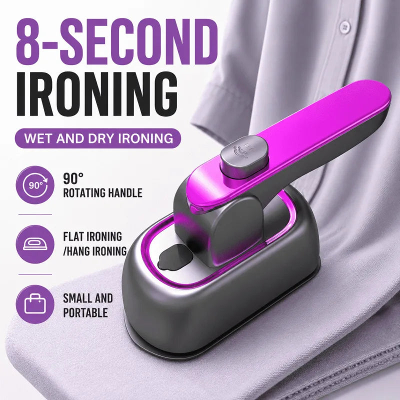 Handheld Steam Iron Portable Garment Steamer Dual Use Dry Wet Mini Travel Electric Iron for Clothes for Home Use