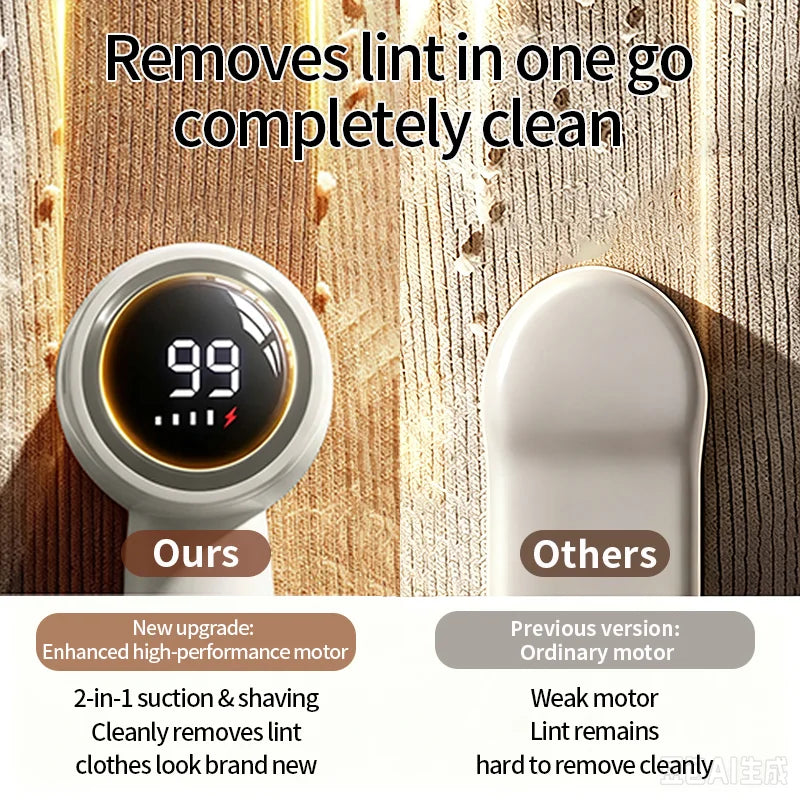 2026 Portable rechargeable Lint Remover electric lint remover with LED display for clothes and fabrics shaver fluff remover