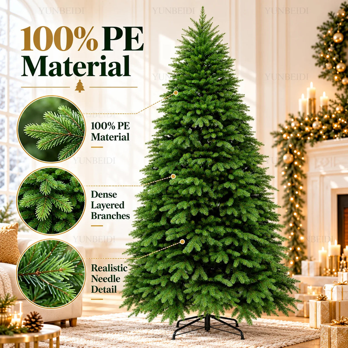 Königlicher Nordmann-Weihnachtsbaum – 100% PE Real-Touch