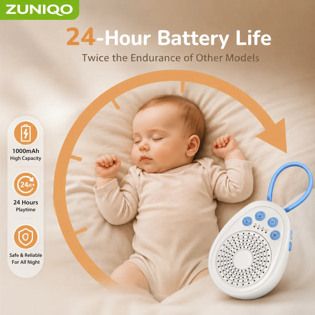 Weißes-Rauschen-Gerät für Babys, Einschlafen in 3 Minuten, 20 beruhigende Töne, tragbares USB-Mini-Schlafgerät für Neugeborene, Reisen & Kinderbett