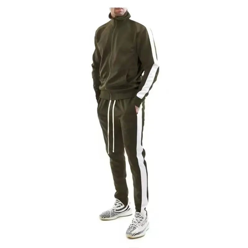 New Men's Tracksuit Men Hooded 2 Piece Set Autumn Winter Youth Trendy Streetwear Casual Sports Sweat Outfit Fashion Men Clothing