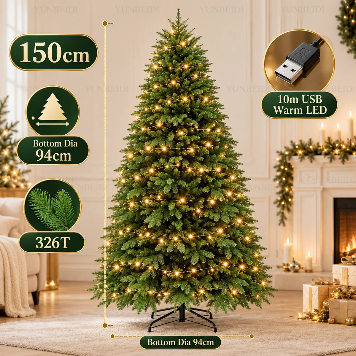 Königlicher Nordmann-Weihnachtsbaum – 100% PE Real-Touch