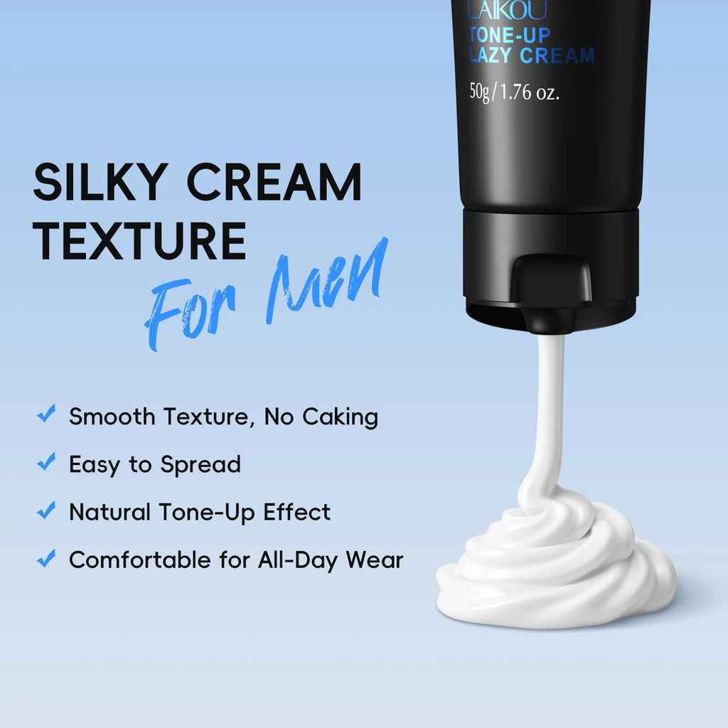LAIKOU Men BB Cream Natural Whitening Revitalising Nourishing Brighten Cream  Face Foundation Tone Up Cream Lazy Concealer 50g