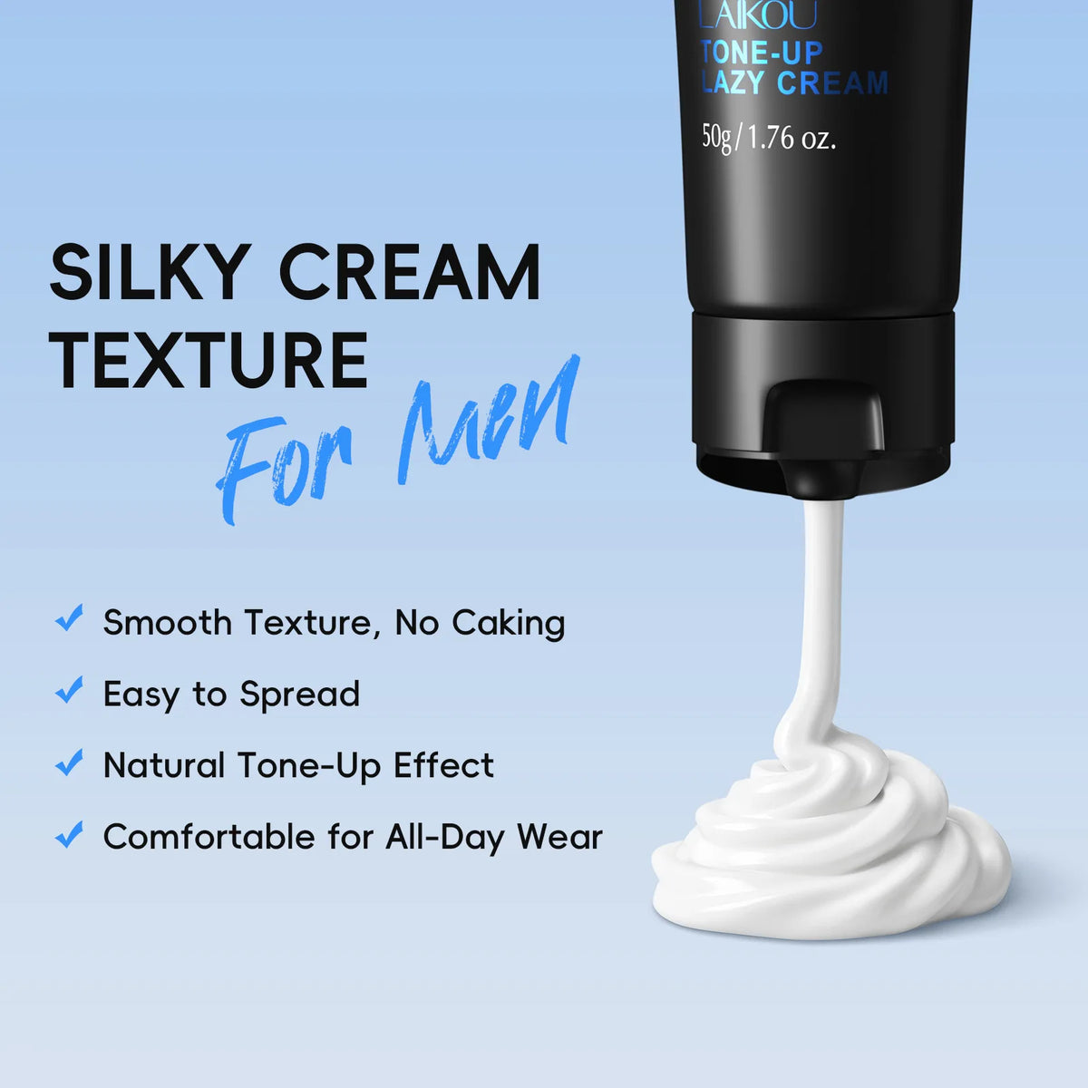 LAIKOU Men BB Cream Natural Whitening Revitalising Nourishing Brighten Cream  Face Foundation Tone Up Cream Lazy Concealer 50g