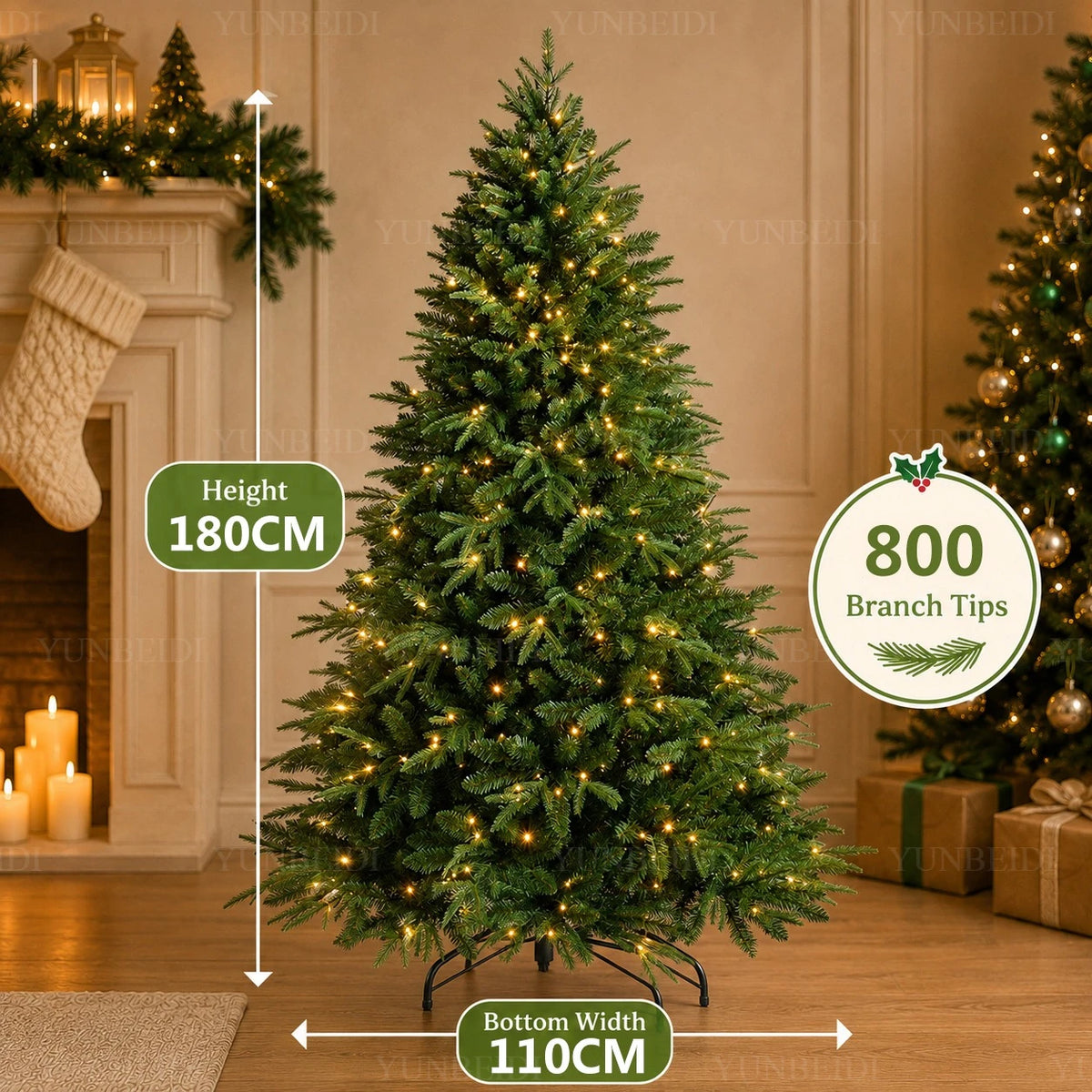 👉 Premium Weihnachtsbaum PE & PVC – Ultradicht & Naturgetreu