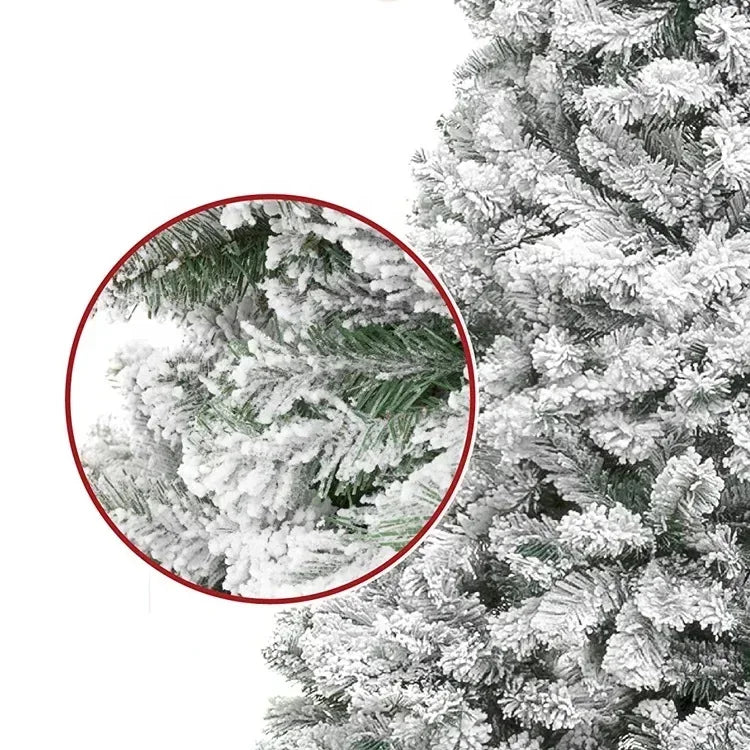 👉 Weißer verschneiter Weihnachtsbaum – Zauberhafte Winteroptik