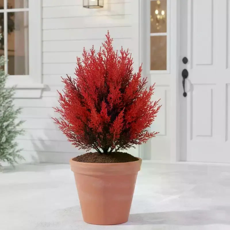 Naturgetreuer Zeder-Topiary Dekobaum – Winterfester Eyecatcher