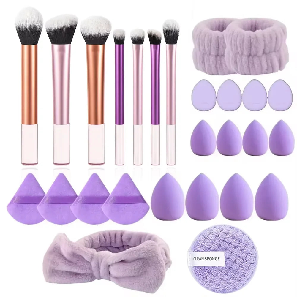 20/40 Pink Makeup kit Complete Makeup Brush Set, Big set includes Soft Brushes, Beauty Blender, Birthday Christmas New Year gift
