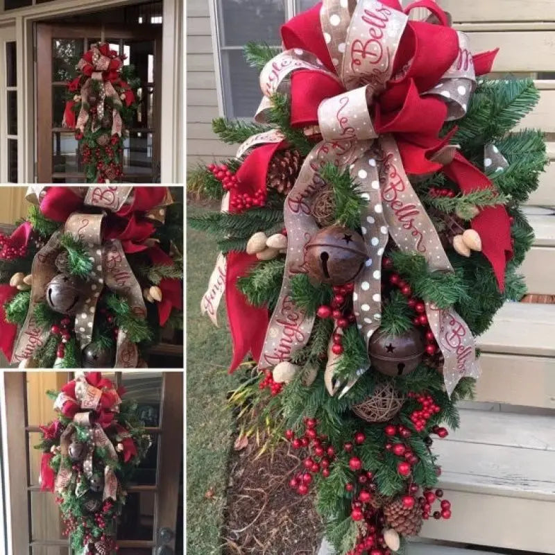 Luxus Weihnachtsgirlande & Invertierter Designer-Baum für die Tür