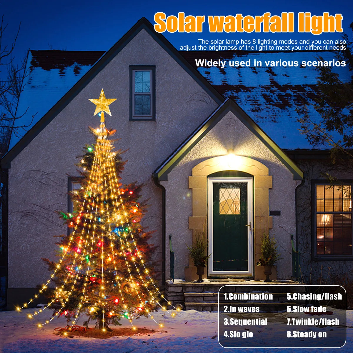 Christmas Decoration Solar String Lights 2/3M LED Star Fairy Lights Outdoor Waterproof Garden Decor Light for Wedding Holiday