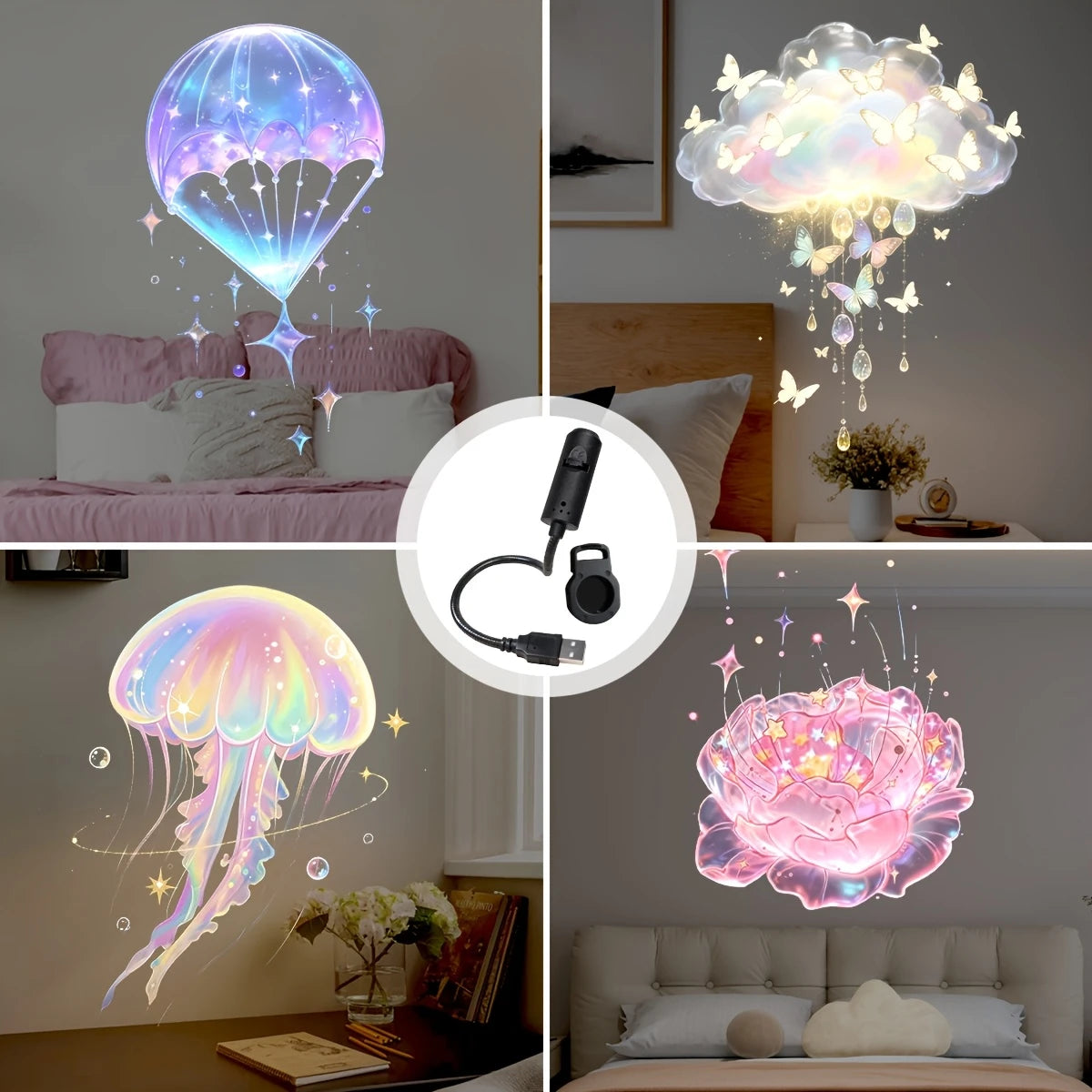 👉 Kreativer Dreamy LED Projektor mit Mustereffekten