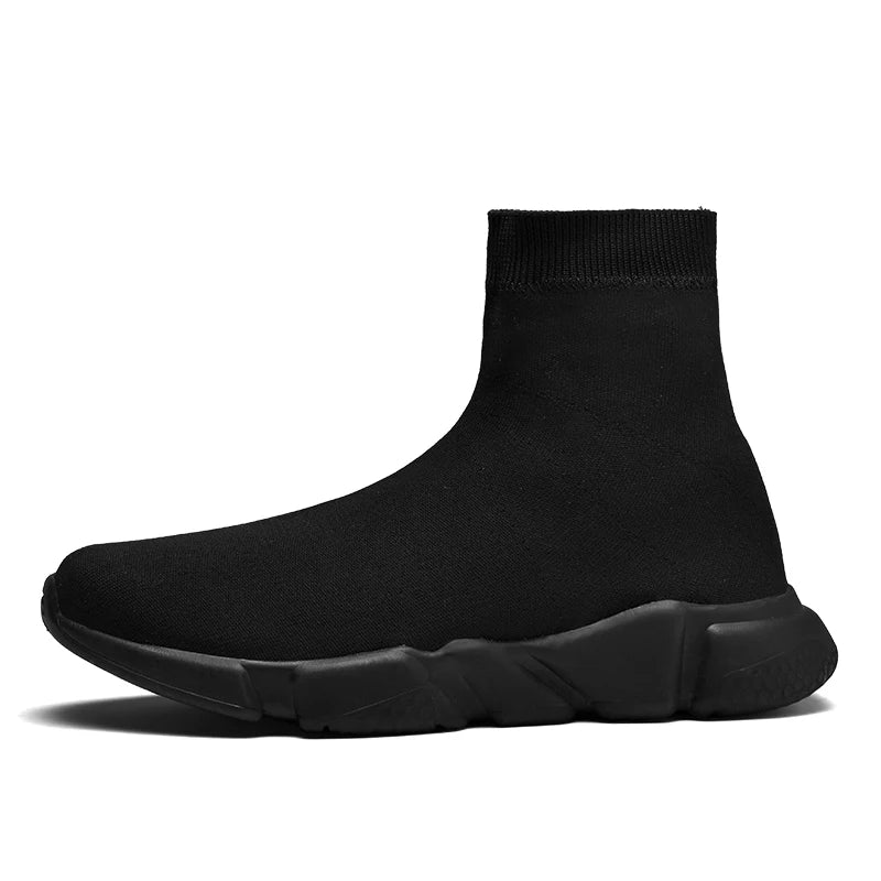 Classic Black High Top Sneakers For Men Women Designer knit Shoes Men's Casual Sneakers Comfortable Slip-on Women's Sports Shoes