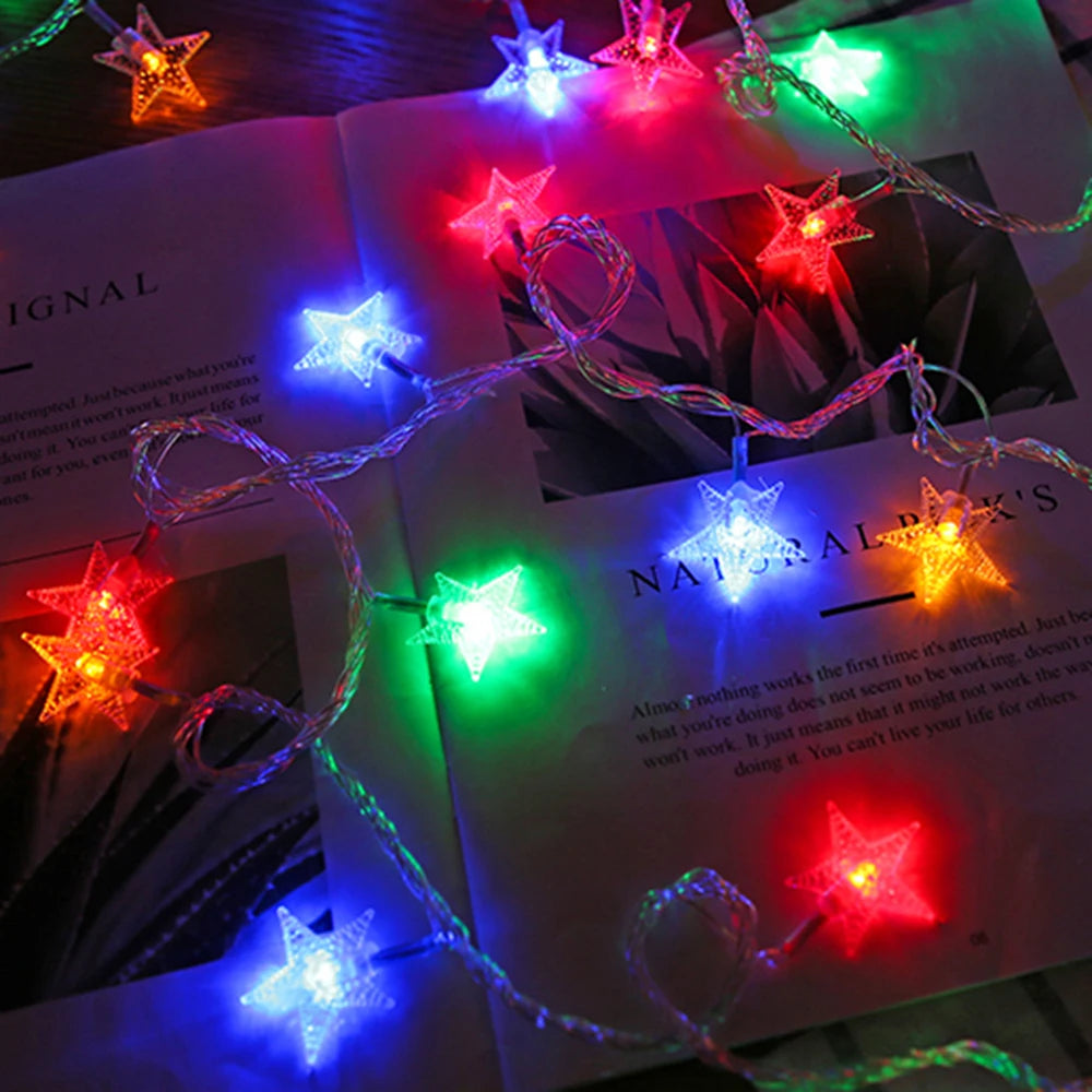 LED-Sternen-Lichterkette – Romantische Weihnachtsdekoration