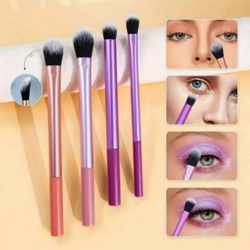 8pcs multi-color long tube makeup brush set +4pcs pink boxed beauty eggs +1pc pink storage bag,Suitable as a gift for friends