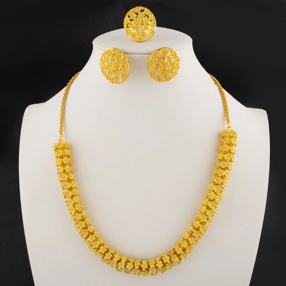 Women’s Jewelry Set Dubai High-quality Luxury Jewelry New Trendy African Women Jewelry Brazilian Bold Jewelry Set Wholesale