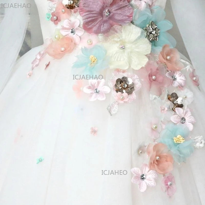 2026 Elegant Princess Dress for Girls Host Gown Children Wedding Flower Girl KidsBirthday Pageant Party Formal Dresses Costume