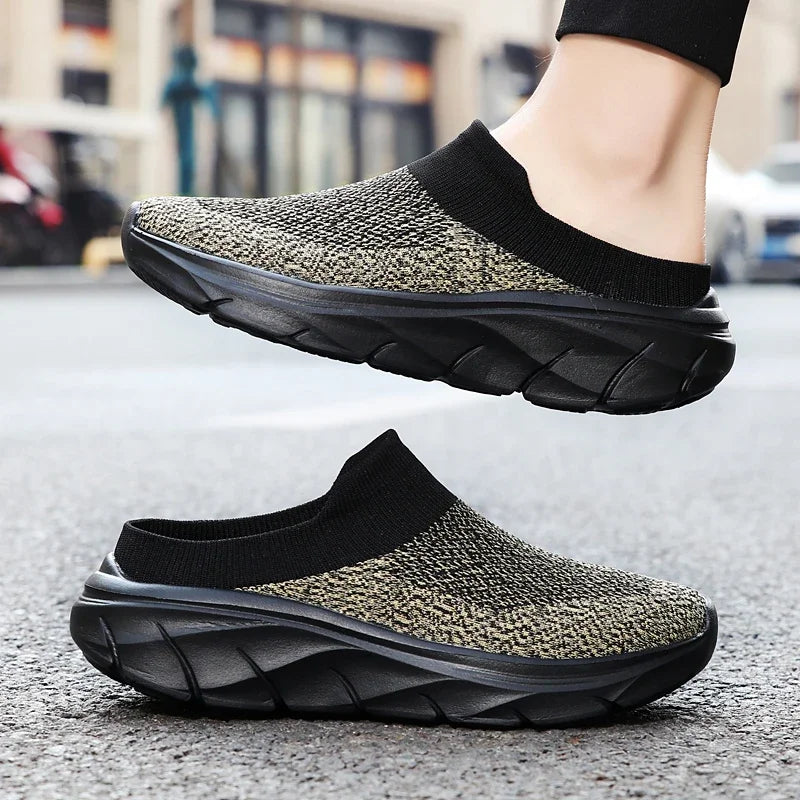 2025 Men Slippers Summer Breathable Home Indoor Slippers Men Thick Bottom Slides Fashion Couple Walking Shoes Chanclas Hombre