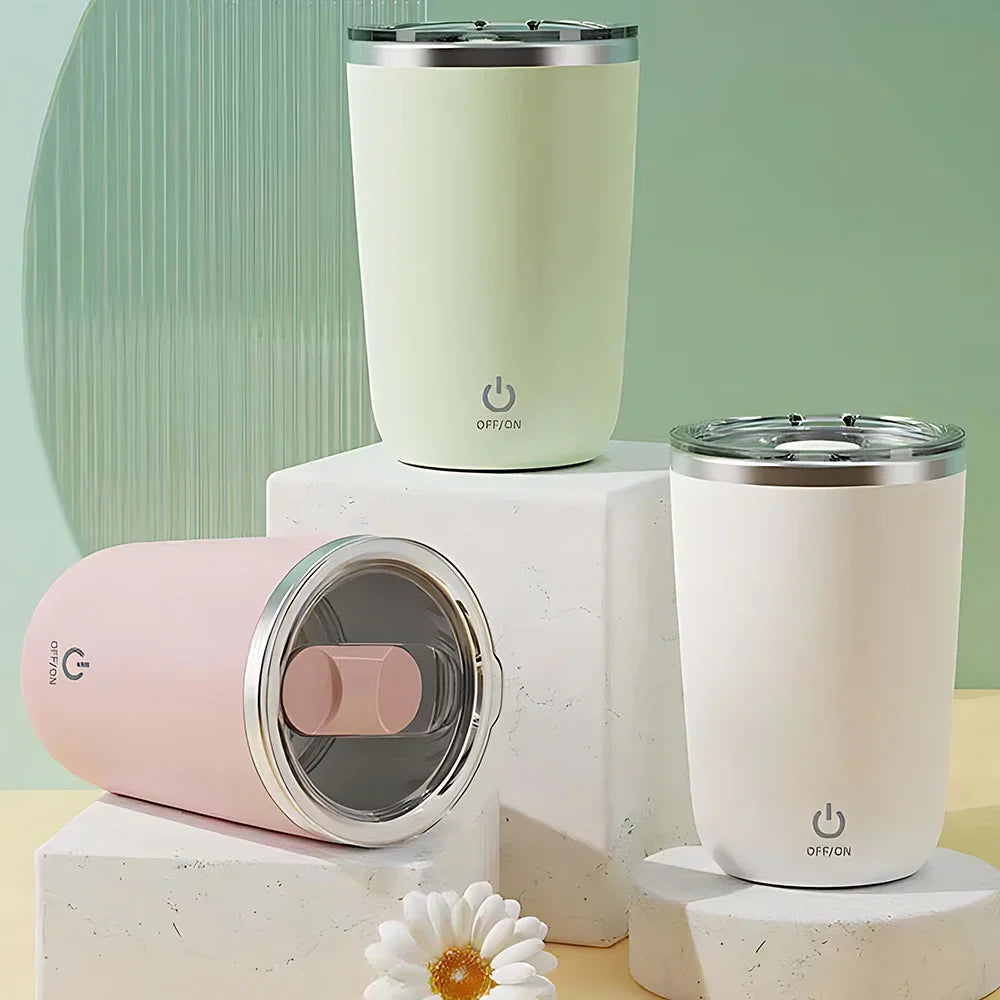 New Automatic Self Stirring Magnetic Mug WIth USB Lazy Magnetic Portable Fresh Coffee Cup Stainless Steel Coffee Milk Mixing Cup