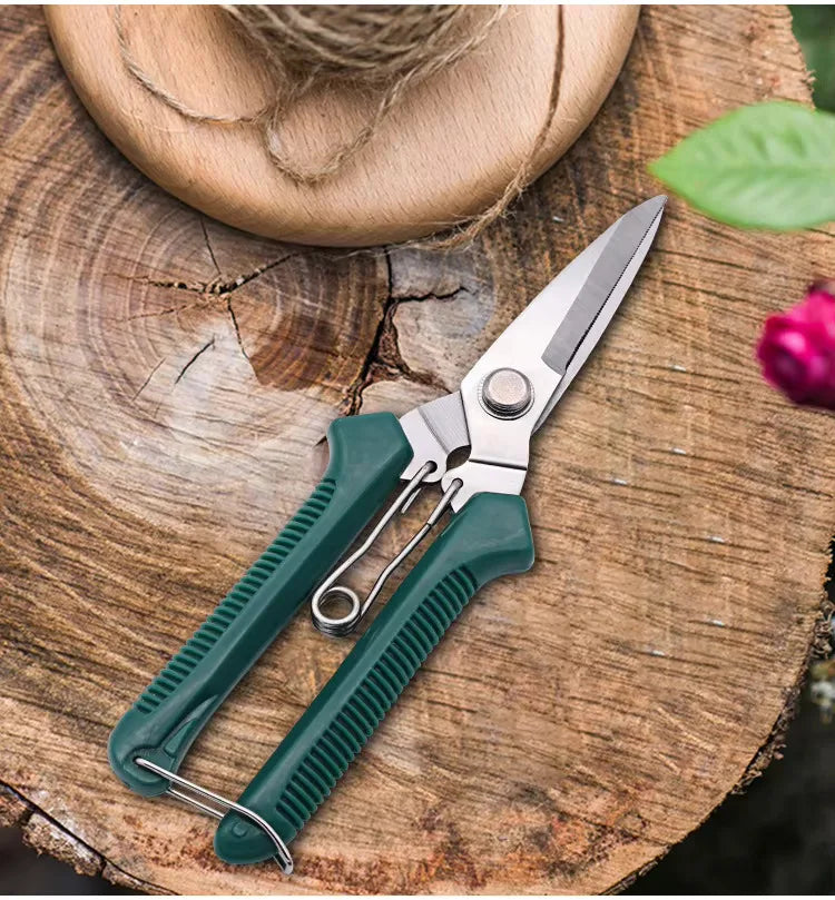 Profi Gartenschere mit geradem Kopf & Rutschfestem Griff