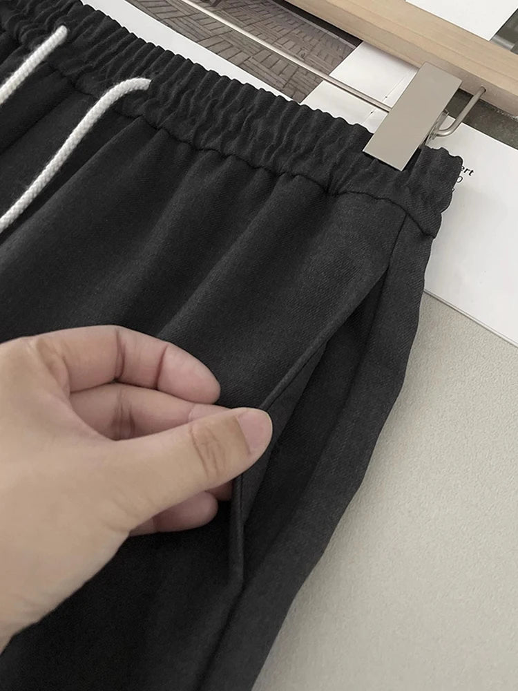 Trendiger Hosenanzug für Damen im Business-Look mit fallendem Revers, zweiteilig, Herbst/Winter 2024 – neue klassische Mode, locker geschnitten und vielseitig kombinierbar