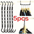 Creative Five-Hole Magic Hangers,Magic Space Saving Hangers,Suitable for Large Clothes,Dorm Room  Wardrobe Clothes Organizer