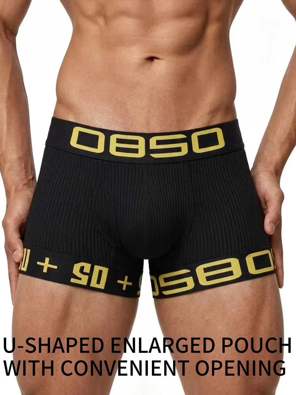 Men's Ribbed Boxer Briefs Digital Print Low Rise Stretch Soft Breathable Underwear Single & Multiple Optional