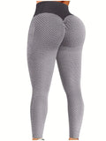 Women's High Waist Leggings Hip Lifting Honeycomb Yoga Pants