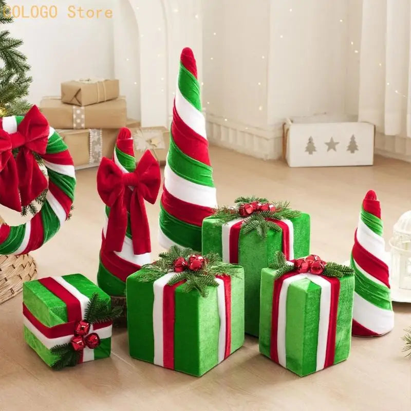Festliche Weihnachts-Geschenkboxen für Christbaum & Kränze – Deko-Set