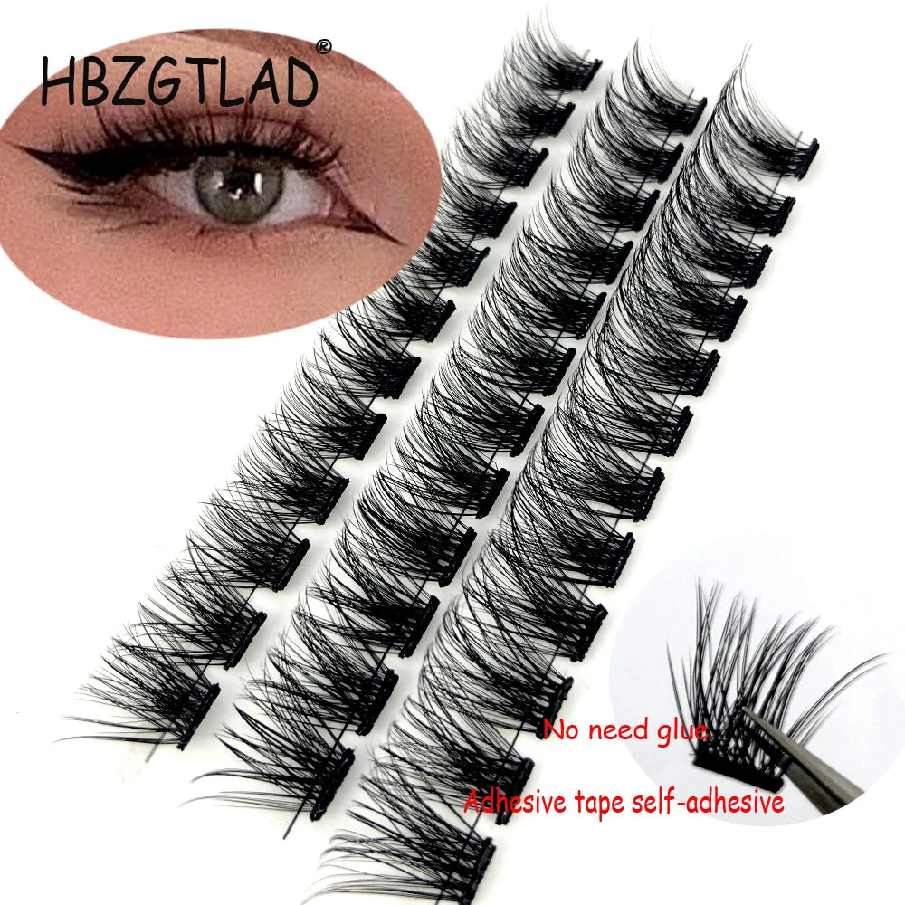 HBZGTLAD 15 Row Fairy Eyelash Cluster Manga Eyelash Cluster Transparent Spike Anime Eyelash Extension Makeup Tool Personal Manga