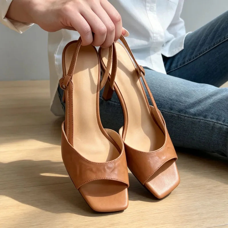 Elegant Women High Heels Sandals Dress Fashion Heels Shoes Trend Slippers Sexy Pumps Beach Slides Walking Party Mujer Zapatos