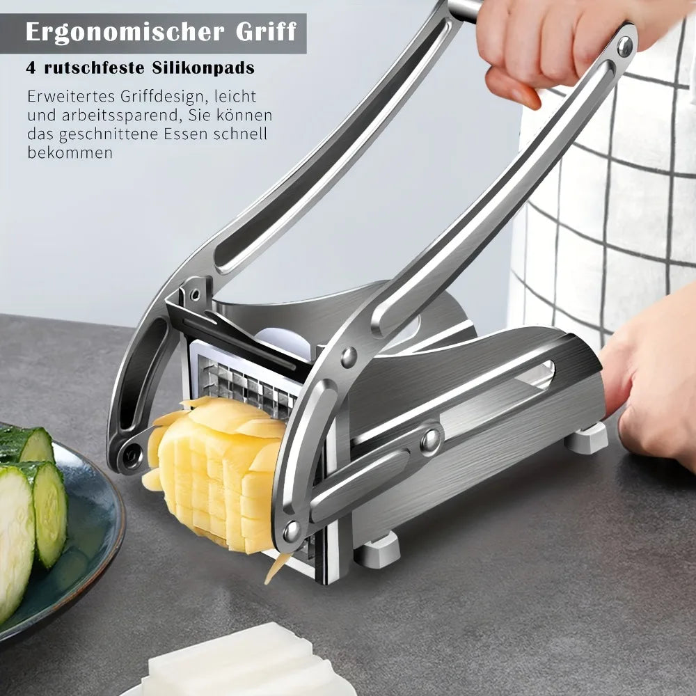 👉 Edelstahl Pommes-Schneider & Gemüsestiftler