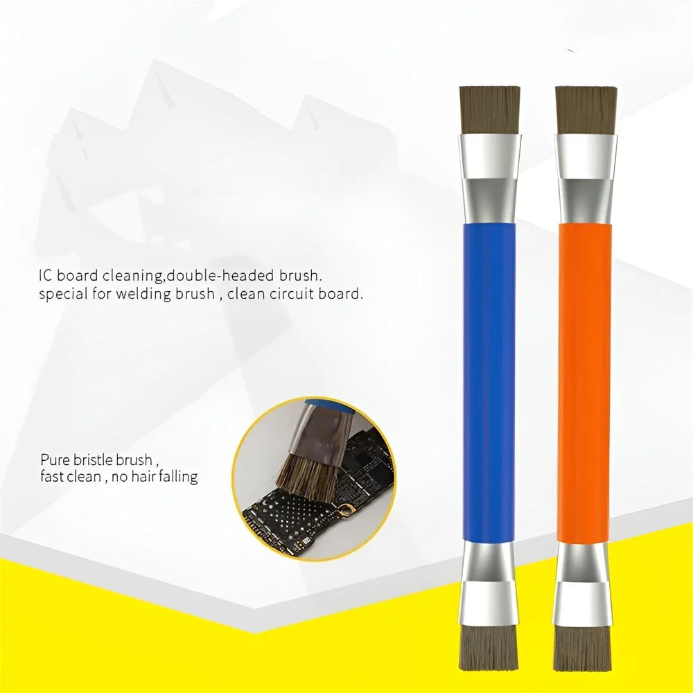 Anti-Static ESD Safe Double Headed Brush Circuit Board Repair for IC Chip PCB Welding Mobile Phone/Computer Mainboard Cleaning