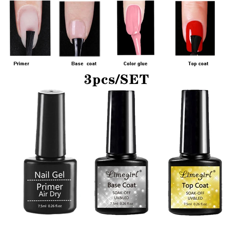 LIMEGIRL  Poly Nail Gel Set Manicure Set Gel Cuticle Pusher Finger Extend Mold Nail Kit All For Quick Extension Manicure Set