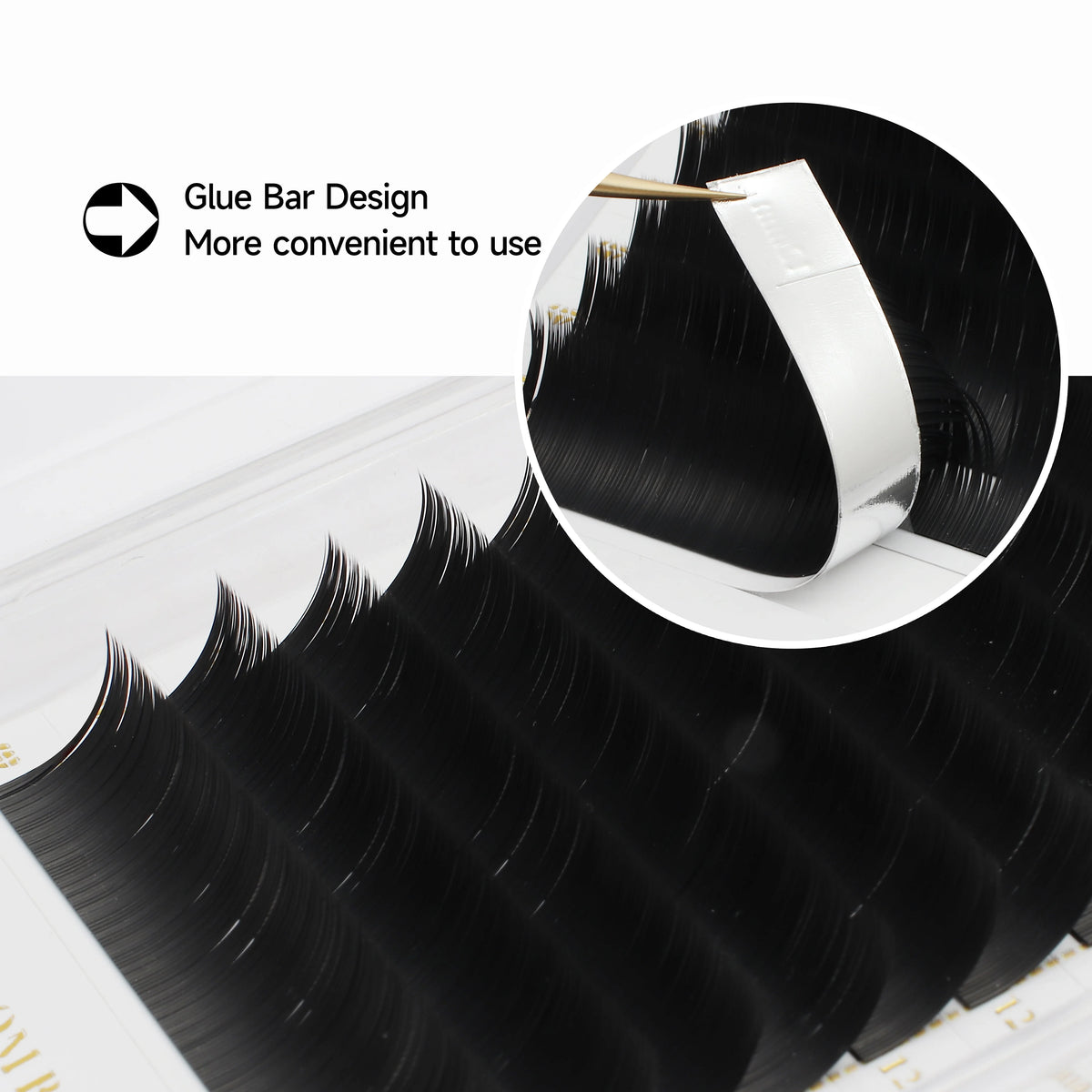XIUSUZAKI Flat Ellipse Individual Lashes Extensions Matte Black Split Tips Classic Volume Eyelash Extension False Lashes Tools