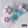 3pcs Snowflake Plunger Mold Cake Decorating Tool Biscuit Cookie Cupcake Mould Kitchen Accessories Fondant Cutting Pastry Cutter