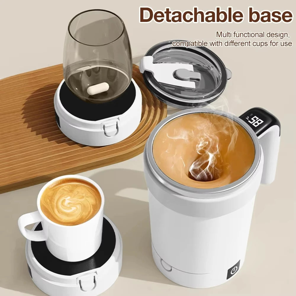 Tragbare Edelstahl-Kaffeetasse mit abnehmbarer Magnet-Rührfunktion