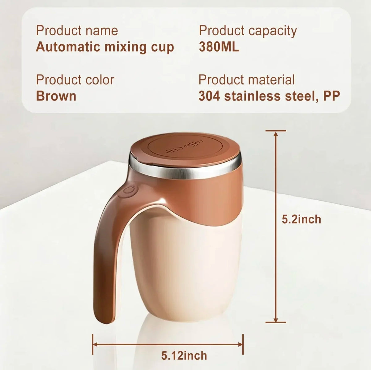 Automatic Stirring Cup Mug Rechargeable Portable Coffee Electric Stirring Stainless Steel Rotating Magnetic Home Drinking Tools