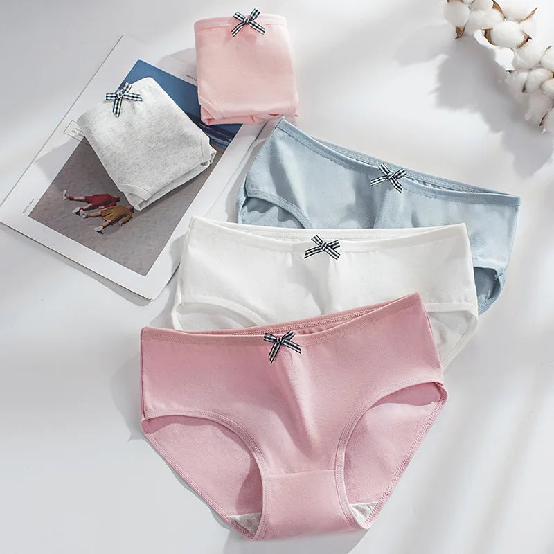 10-Piece Girls Panties Cotton Solid Fashion Adolescent Children Underwear Schoolgirl Knickers Breathable Teenager Girls Briefs