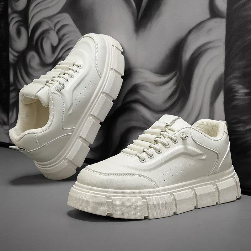 New Casual Shoes for Men 2026 Men's Oxford Shoes Retro Luxury Leather Shoes Fashion Breathable Sneakers Handmade Platform Boot