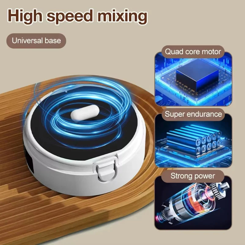 Automatic Stirring Cup Rechargeable Electric Stirring Mugs Magnetic Mixer Stainless Steel Coffee Mug Rotating Magnetic Tumbler