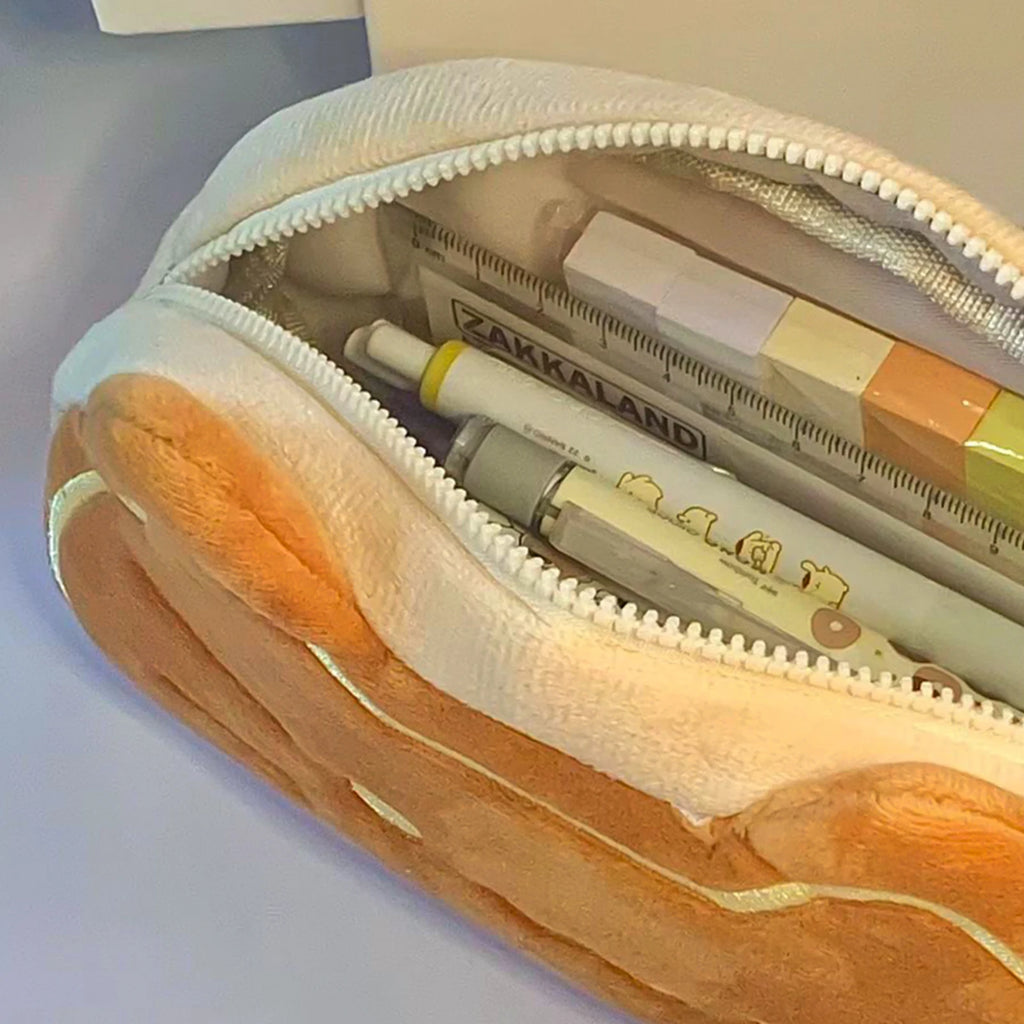 Kawaii Cat Plush Stationery Bag Portable Pencil Case Aesthetic Stationery Bag Suitable for Capybara Lovers Gifts