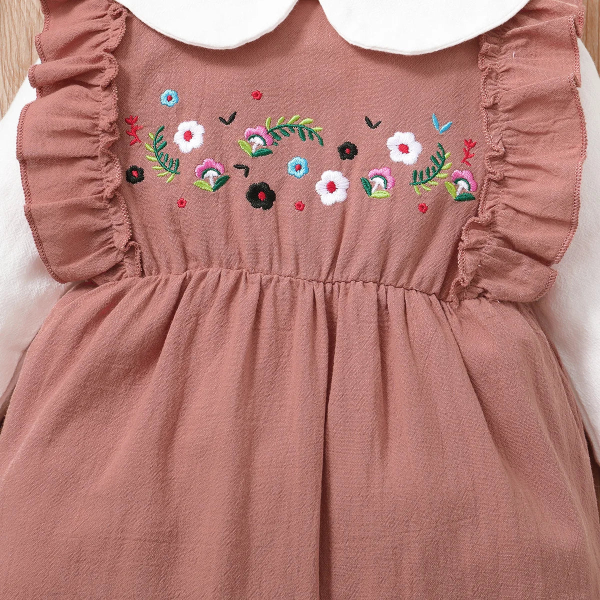 Newborn Baby 'Pure Cotton Flower Pattern Color Blocked Comfortable Long Sleeves Bodysuit 0-18 Month Female Baby Crawling Suit