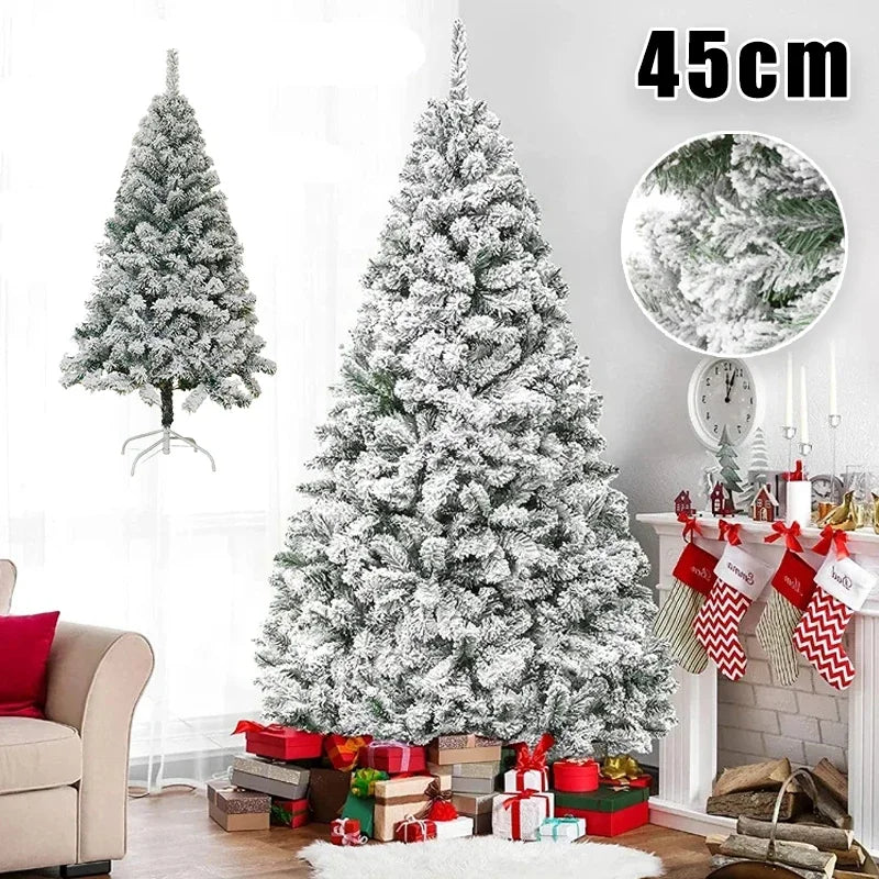 👉 Weißer verschneiter Weihnachtsbaum – Zauberhafte Winteroptik