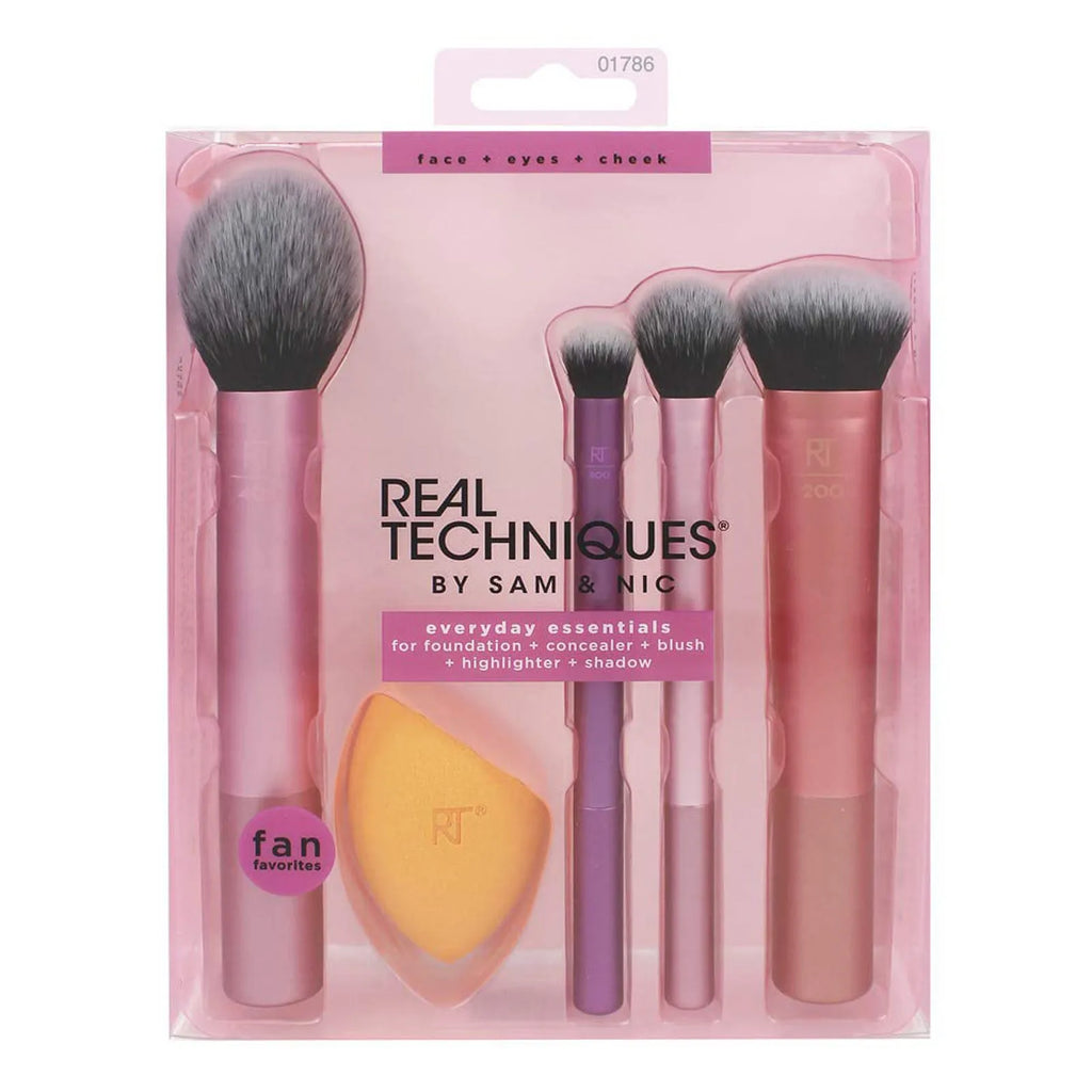Elegantes Kosmetikpinsel-Set mit Aufbewahrung