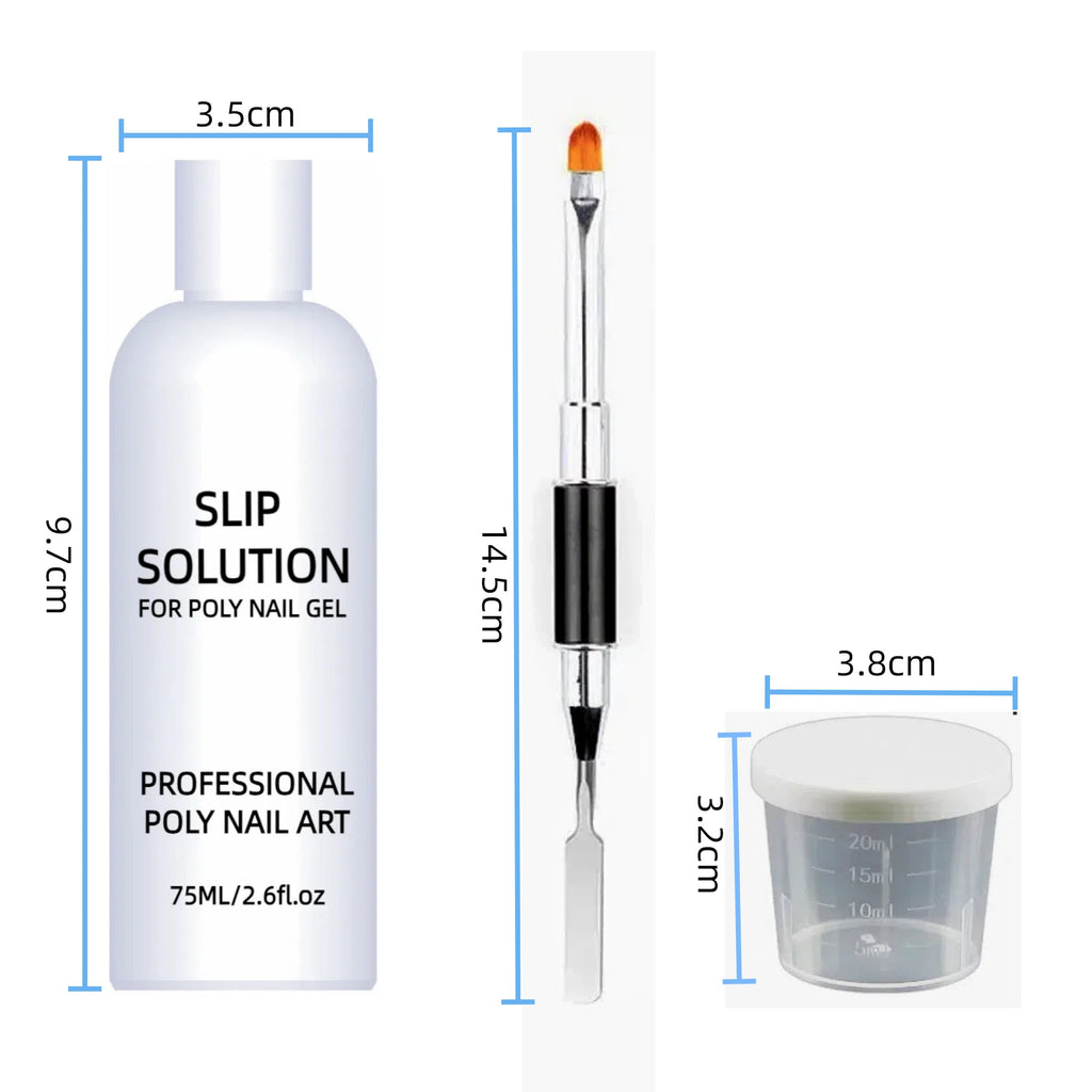 75ml Nail Slip Solution for Poly gel Extension UV Gel Nail Art Manicure Design Tools