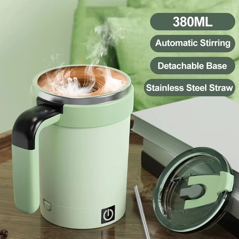 Tragbare Edelstahl-Kaffeetasse mit abnehmbarer Magnet-Rührfunktion